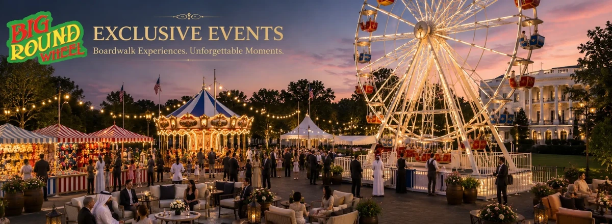 Professional amusement ride supplied by Big Round Wheel for a White House event