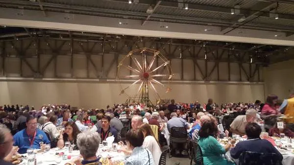 Ferris wheel inside the convention center